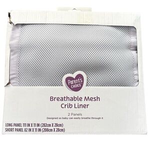 Parent's Choice - Breathable Mesh Crib Liner - Gray